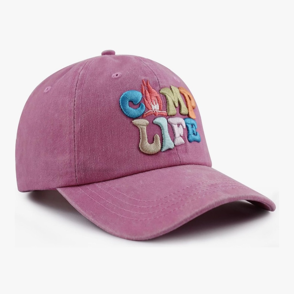 Camp Life Pink Baseball Cap - Picture 3 of 4